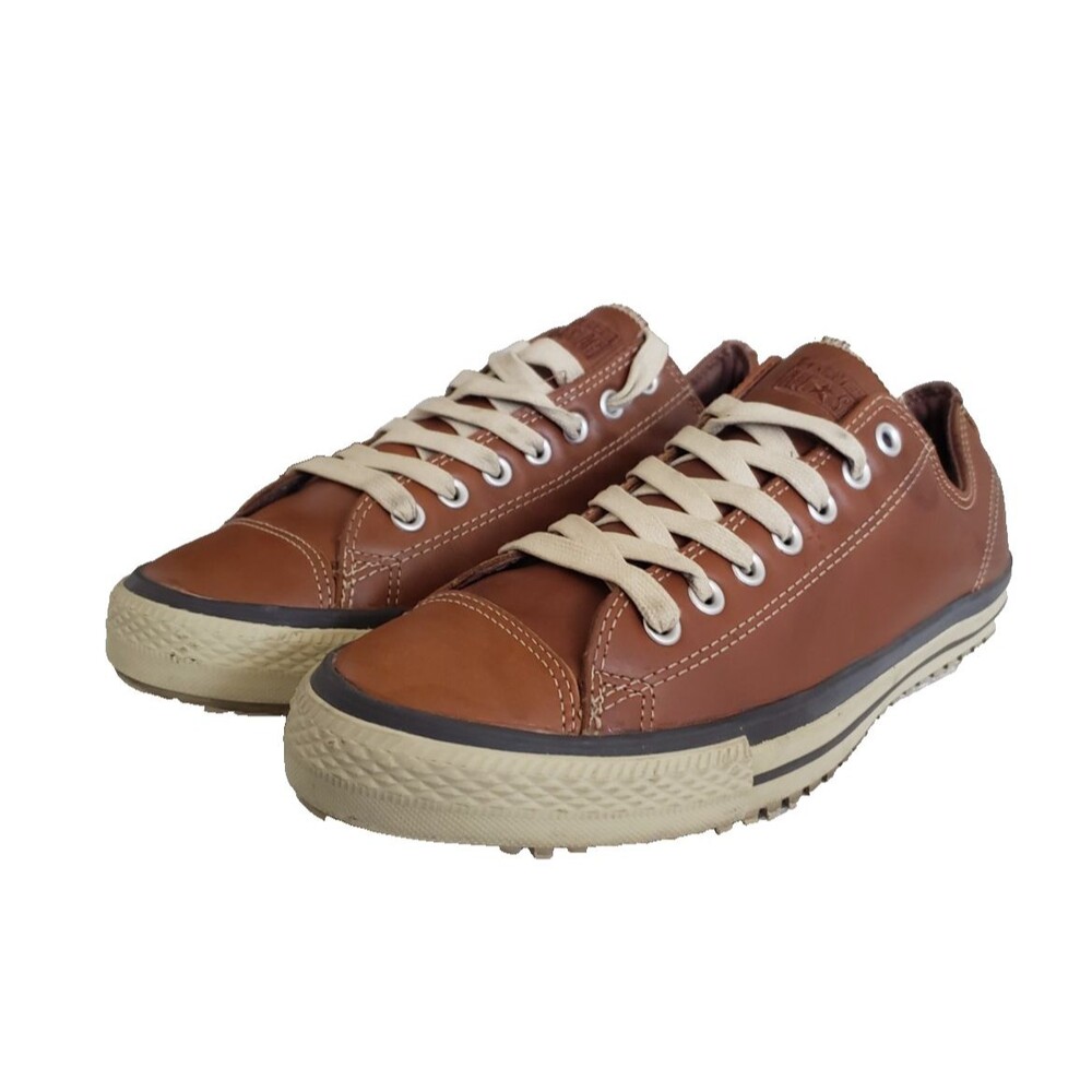 Converse  All Star PineCone Brown Leather Sneakers Low Top 126814C Men's Size 11